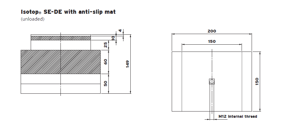 SE-DE series traction machine vibration isolator(图1)