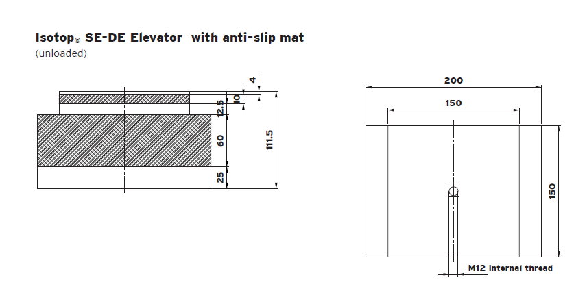 SE-DE series traction machine vibration isolator(图3)
